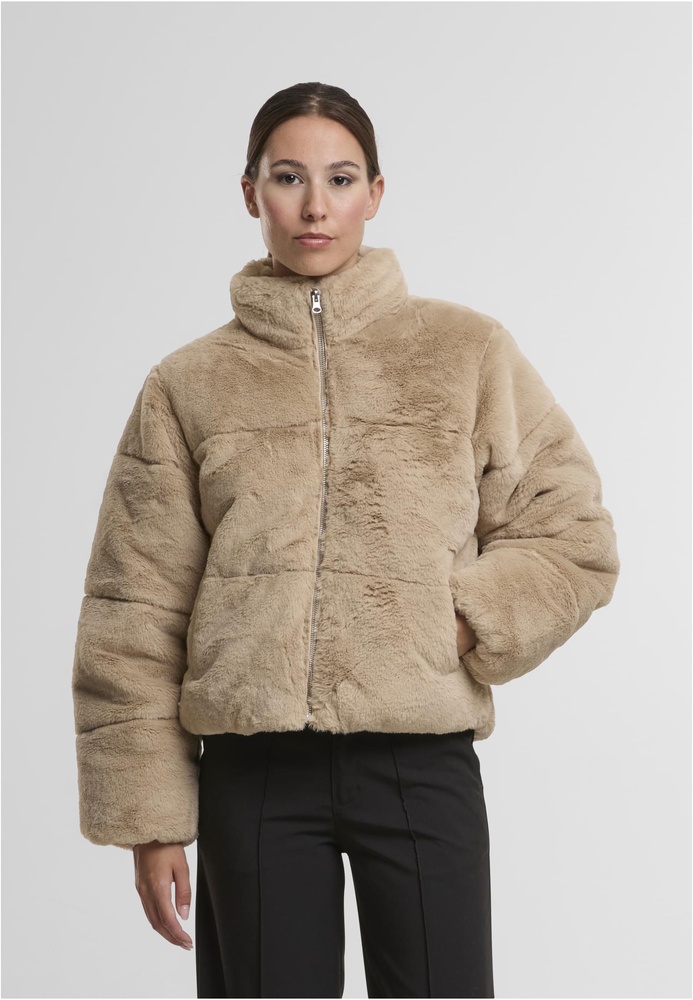 UrbanClassicsDamenSteppjackeLadiesShortFauxFurPufferJacketTB7935