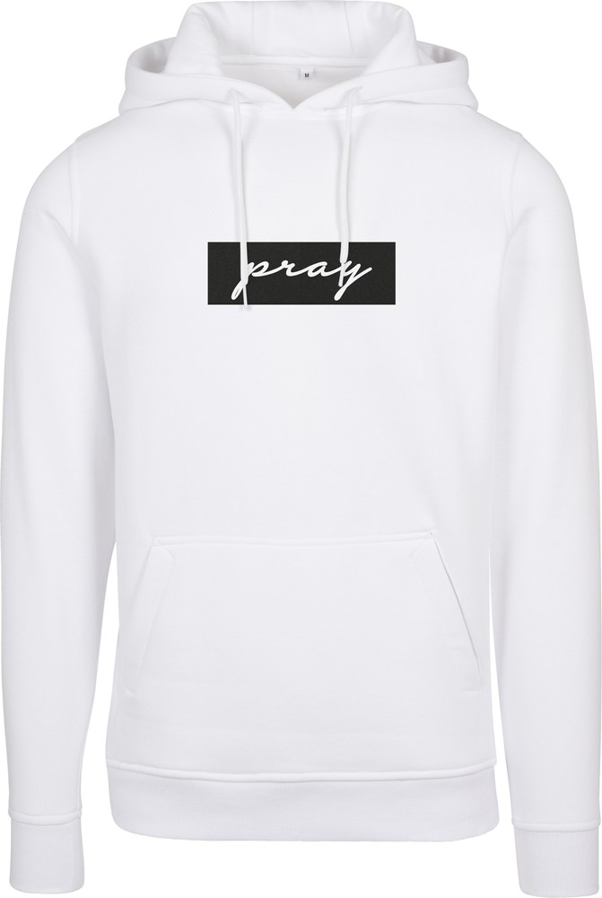 MisterTeePrayBoxlogoHoodyWhite