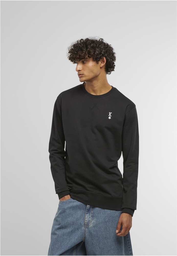MisterTeeKingSignEmbLightCrewSweatshirtMT3927Black-L