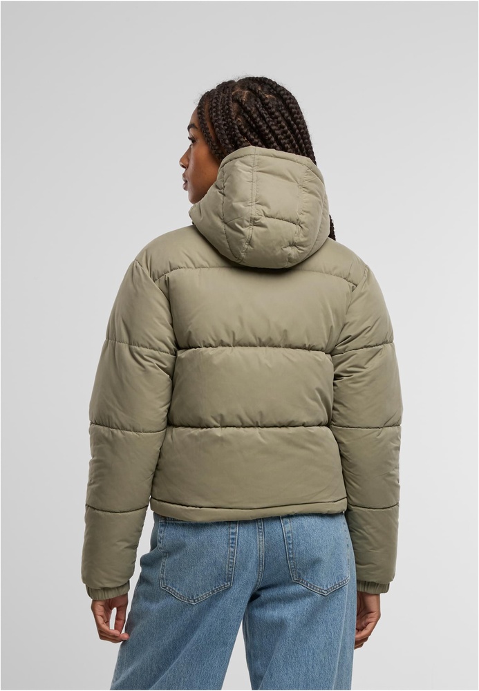 UrbanClassicsDamenSteppjackeLadiesPeachedPufferJacketWithHoodTB7587Paleolive-3XL