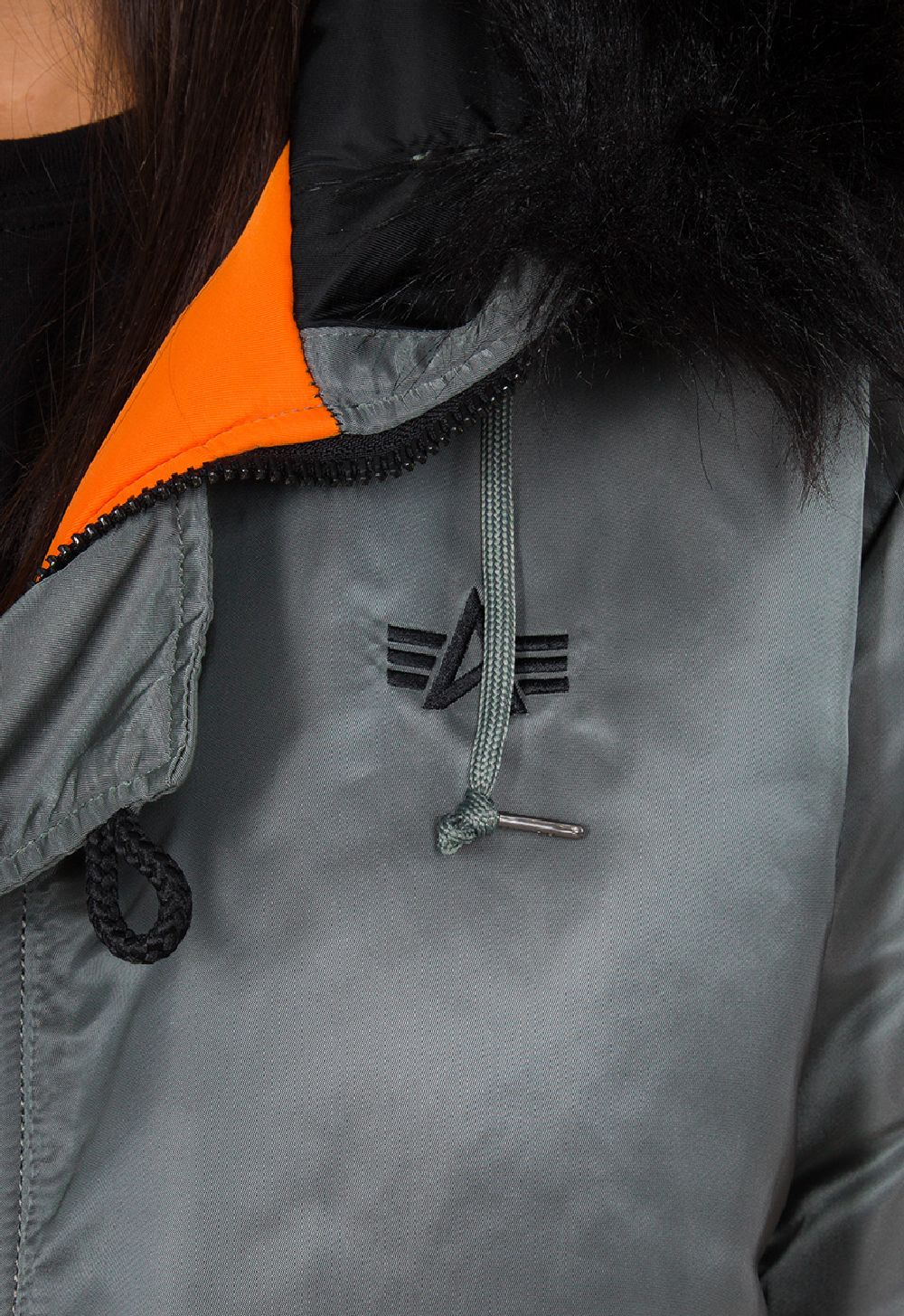 AlphaIndustriesDamenJackeLongFishtailWomenVintageGreen-XS