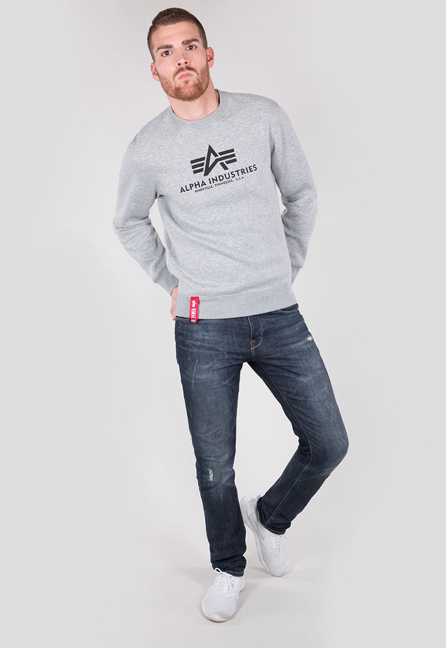 AlphaIndustriesBasicSweaterHoodiesSweatshirtsGreyHeather-XXL