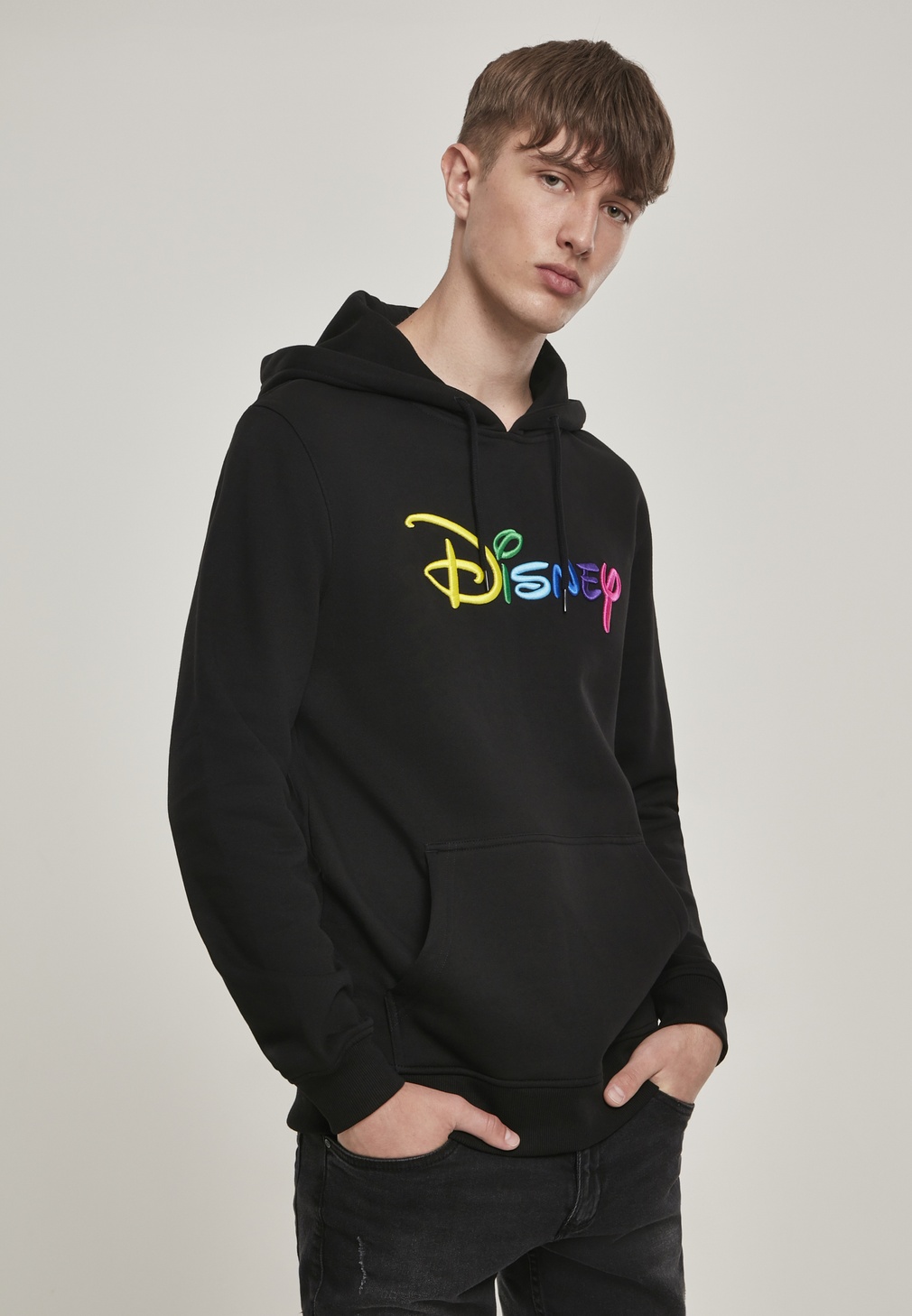 MerchcodeHoodieDisneyRainbowLogoEMBHoodyBlack