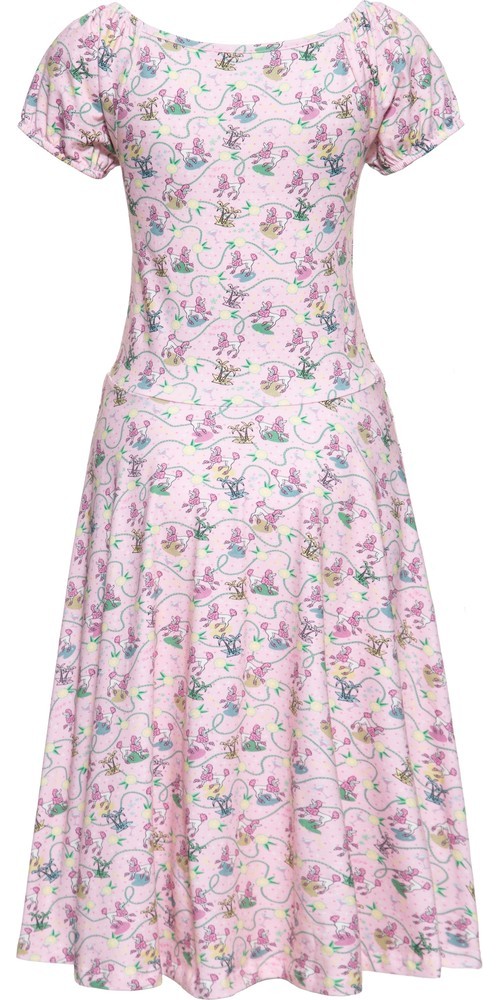 QueenKerosinDamenPoodleAllover-PrintSwingkleidPink