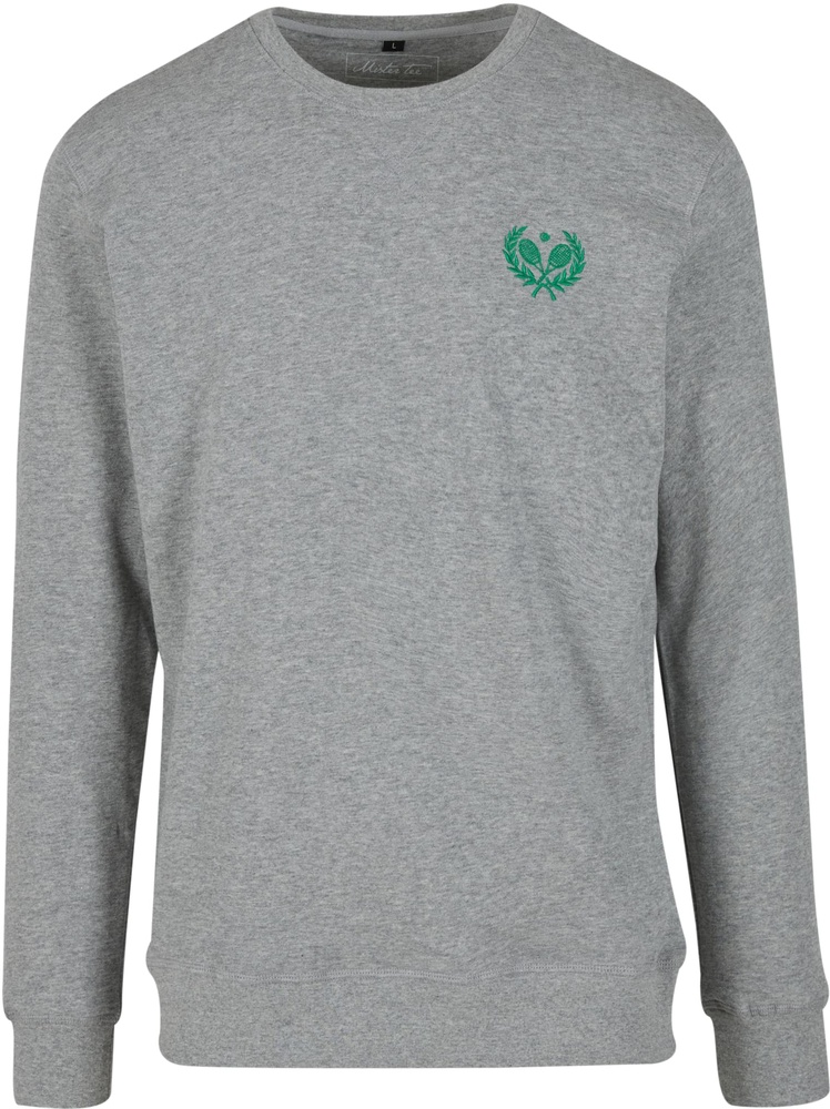 MisterTeeCourtsideSportsEmbLightCrewSweatshirtMT3923HeatherGrey-3XL
