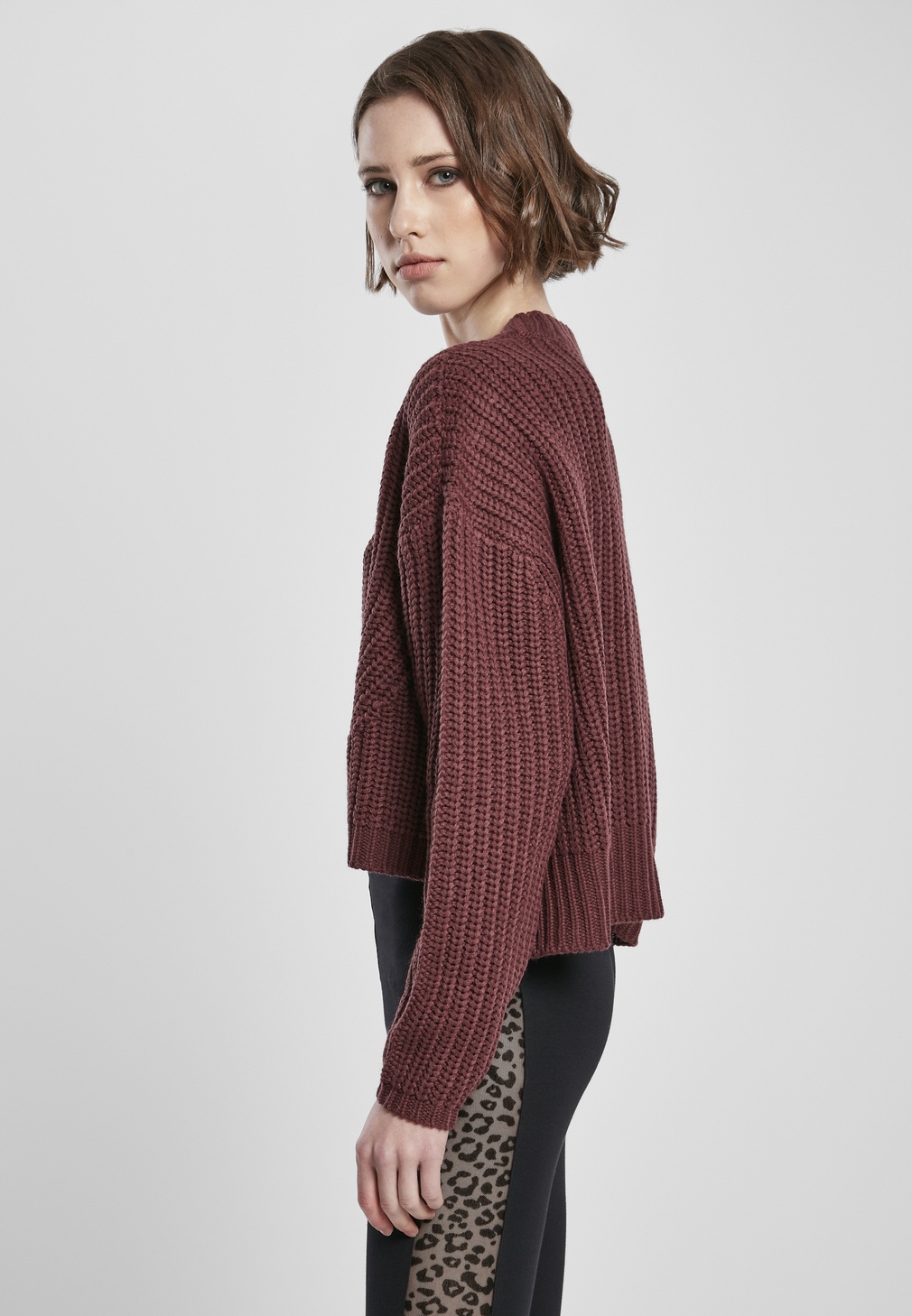 UrbanClassicsDamenPulloverLadiesWideOversizeSweaterCherry-3XL