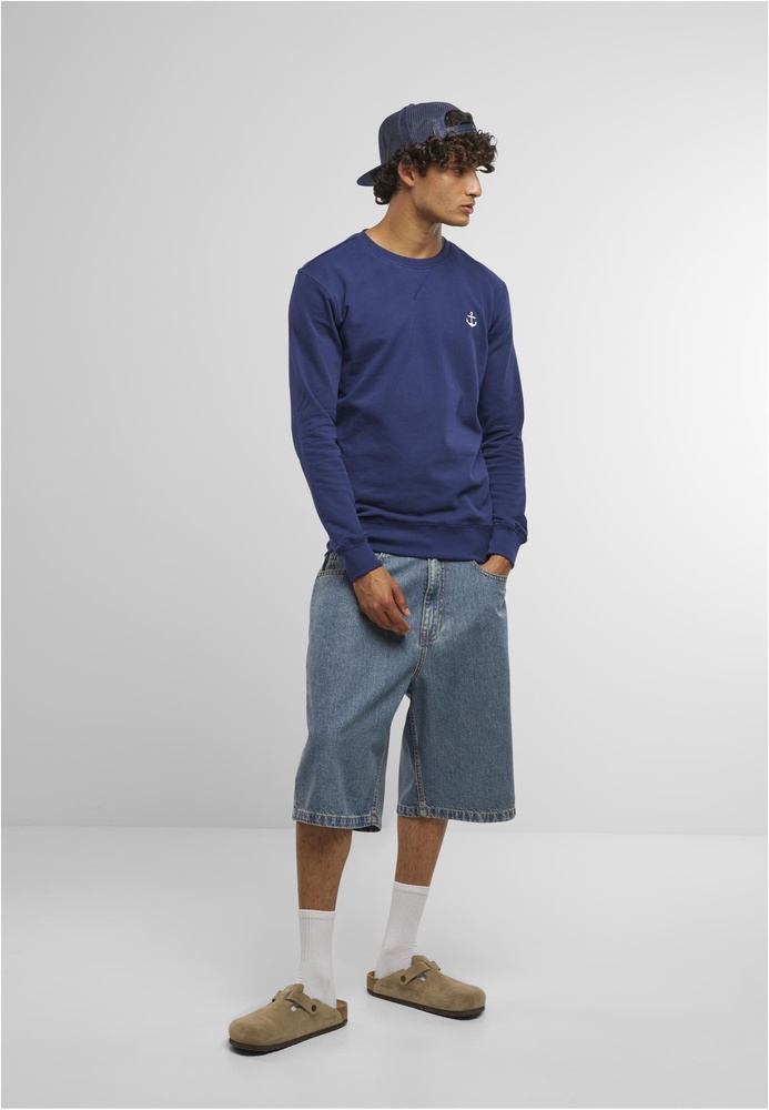 MisterTeeAnchorSignEmbLightCrewSweatshirtMT3924Navy-3XL