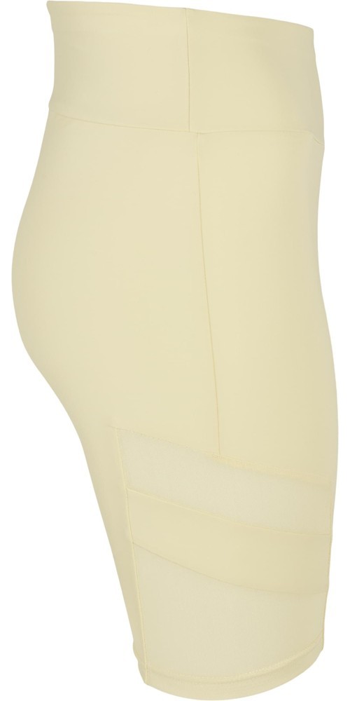 UrbanClassicsDamenLadiesHighWaistTechMeshCycleShortsSoftyellow-3XL