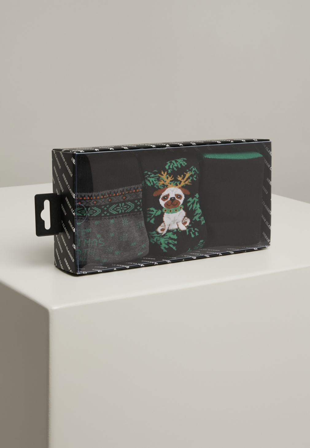 UrbanClassicsSockenChristmasSocksSetDogMulticolor