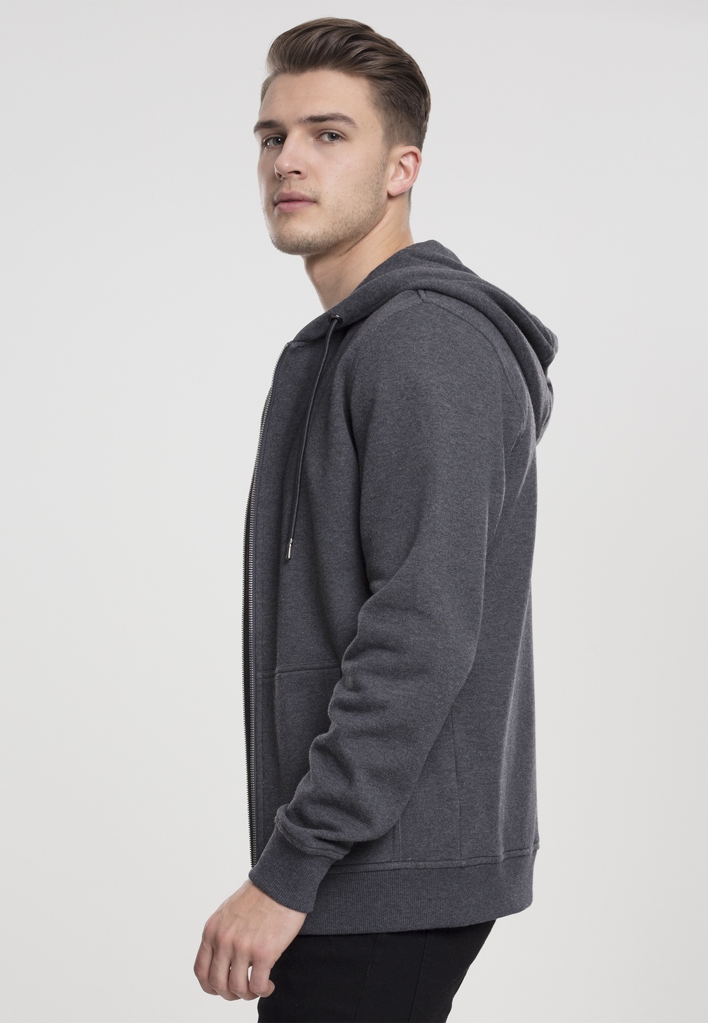 UrbanClassicsHoodieZipBasicZipHoodyCharcoal-L