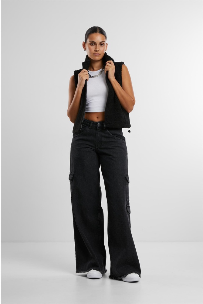 UrbanClassicsDamenLadiesShortSherpaVestTB7087