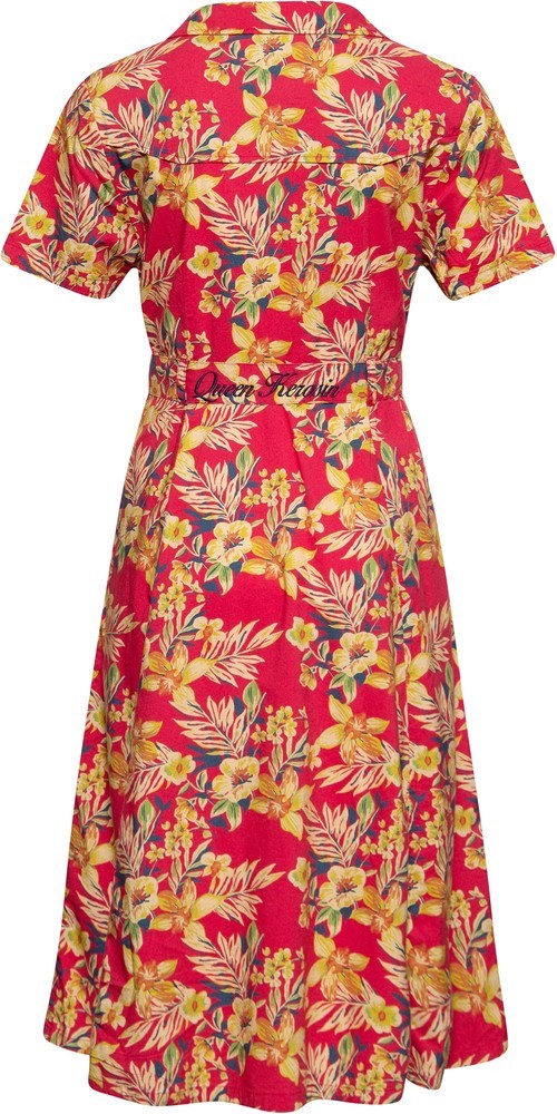 QueenKerosinSwingKleidQKU26003Rot