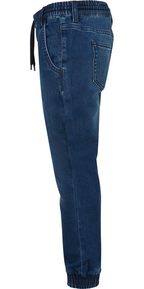UrbanClassicsJungenHoseBoysKnittedDenimJogpantsBlueWashed