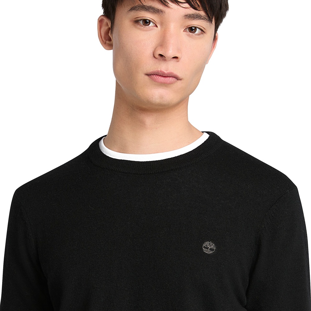 TimberlandPulloverSweatshirtJaffreyWoolBlendedCrewNeckSweaterTB0A5M1VBlackPavement-XXL