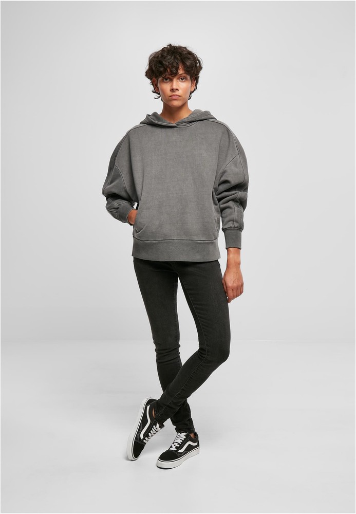 UrbanClassicsDamenSweatshirtLadiesHeavyTerryGarmentDyeHoodyDarkshadow-3XL