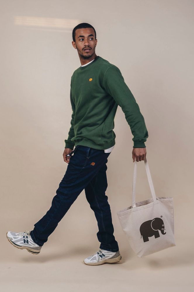 TrendsplantSweaterOrganicEssentialSweaterGreenerPasturesGreen-XS