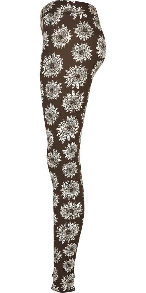 UrbanClassicsDamenLadiesSoftAOPLeggingsBrowncamomile-4XL
