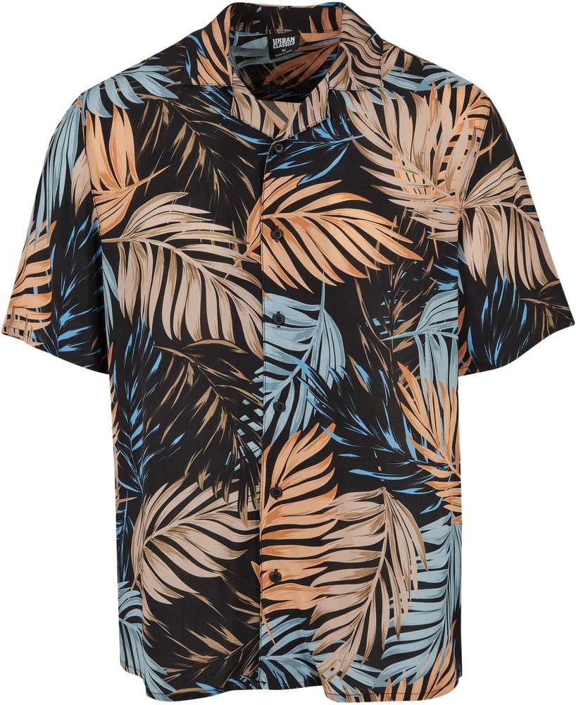 UrbanClassicsHemdViscoseAOPResortShirtPalmfront-3XL