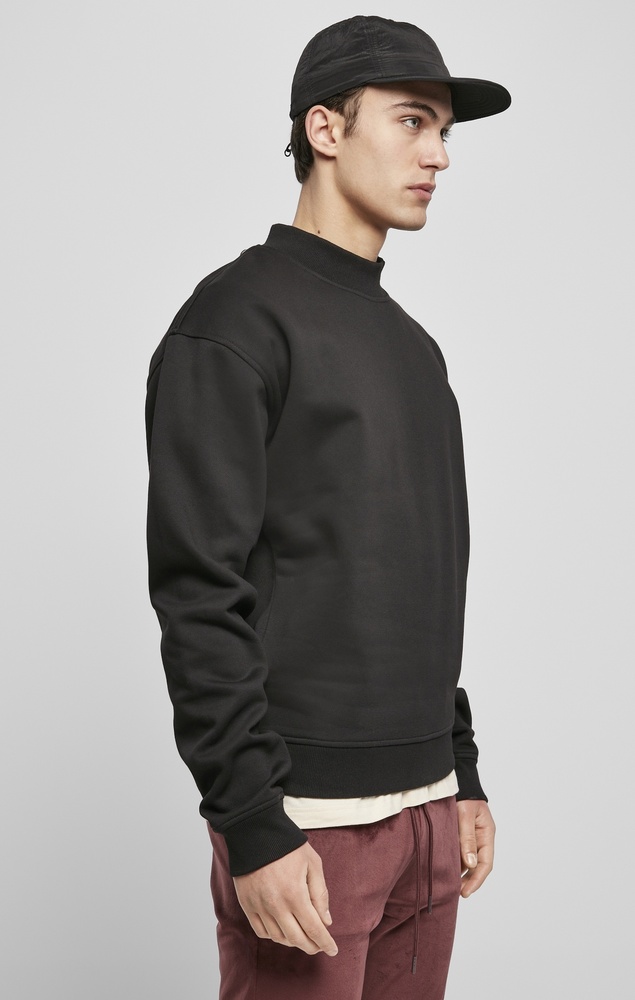UrbanClassicsSweatshirtMockNeckCrewBlack