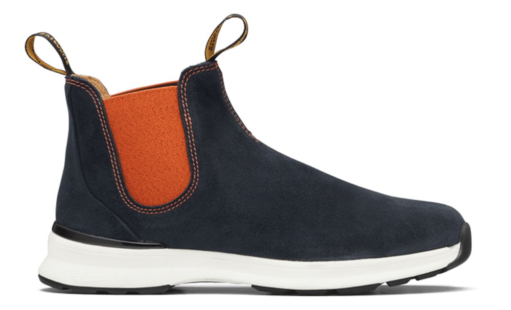 BlundstoneStiefelBoots2147NavyLeatherwithBurntOrangeElasticActiveSeries