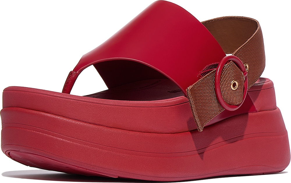 FitFlopDamenSandalenF-ModeXRoksandaLeatherWebbingSandalsIY5CrimsonTan-38