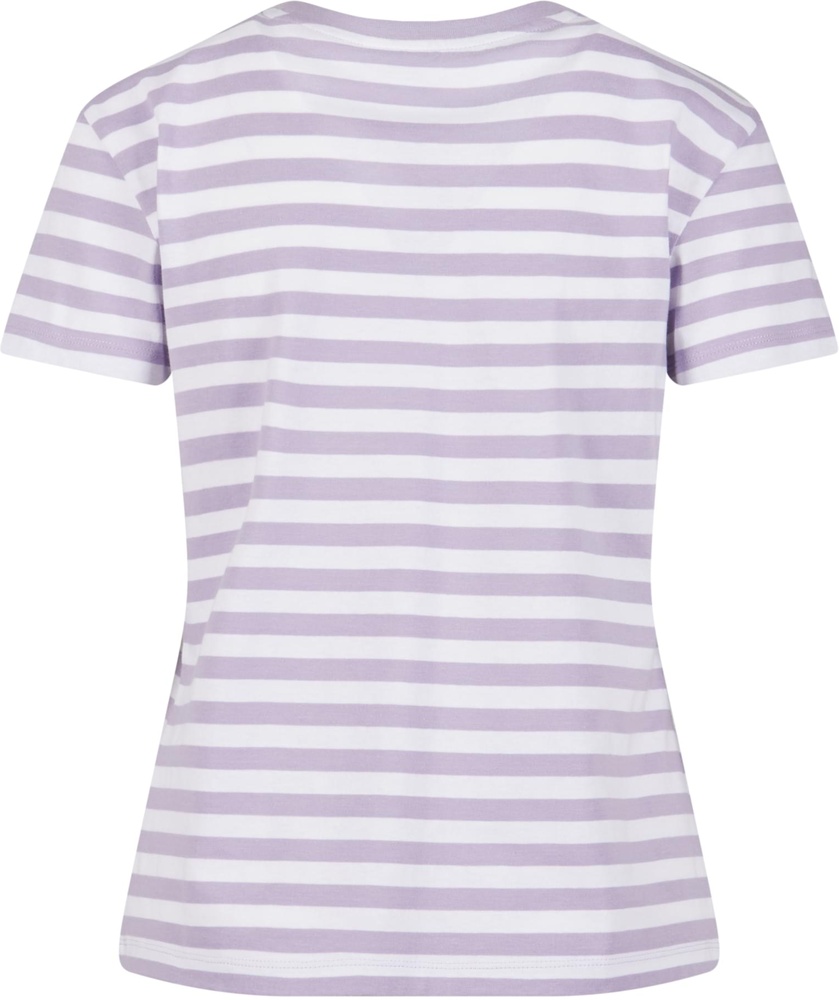 UrbanClassicsDamenT-ShirtLadiesRegularStripedTeeTB6826WhiteDustylilac-3XL