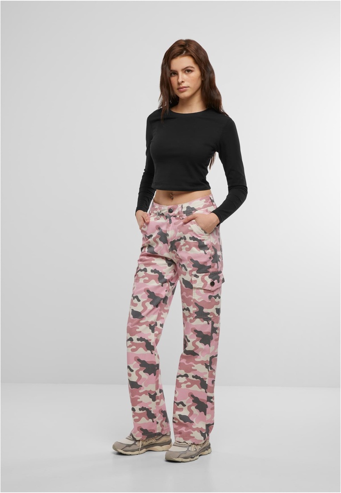 DEFDamenJeanshoseStraightFitJeansDFLJS197PinkCamo-L