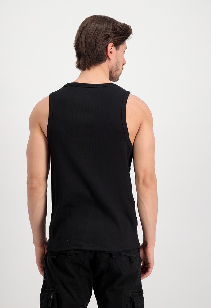 AlphaIndustriesLogoTankT-ShirtUnisexBlackWhite-XXL