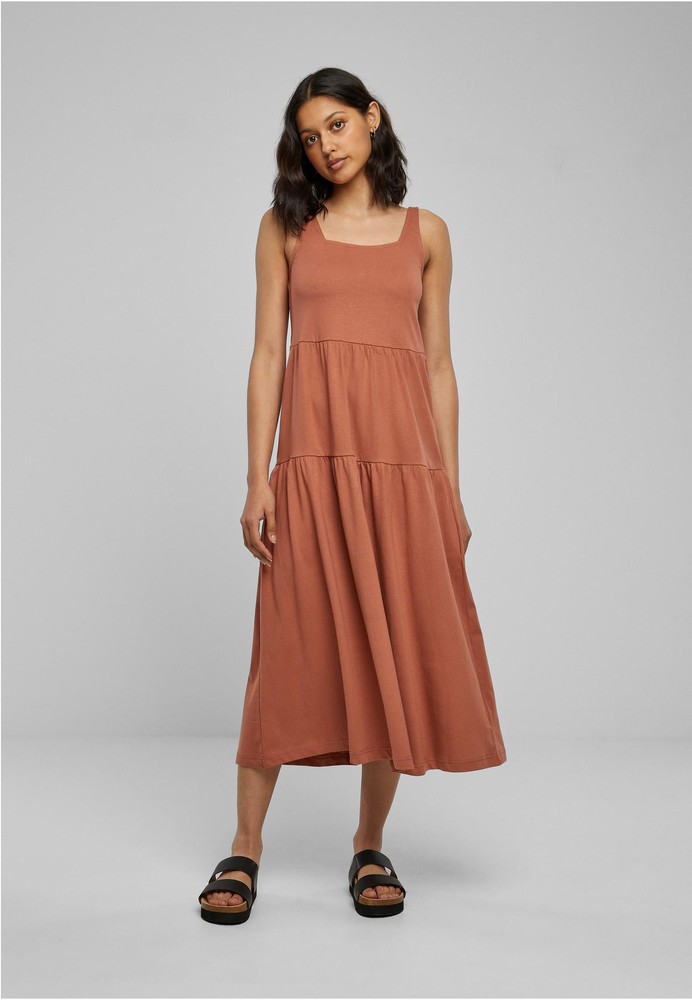 UrbanClassicsDamenLadies78LengthValanceSummerDressTerracotta-3XL