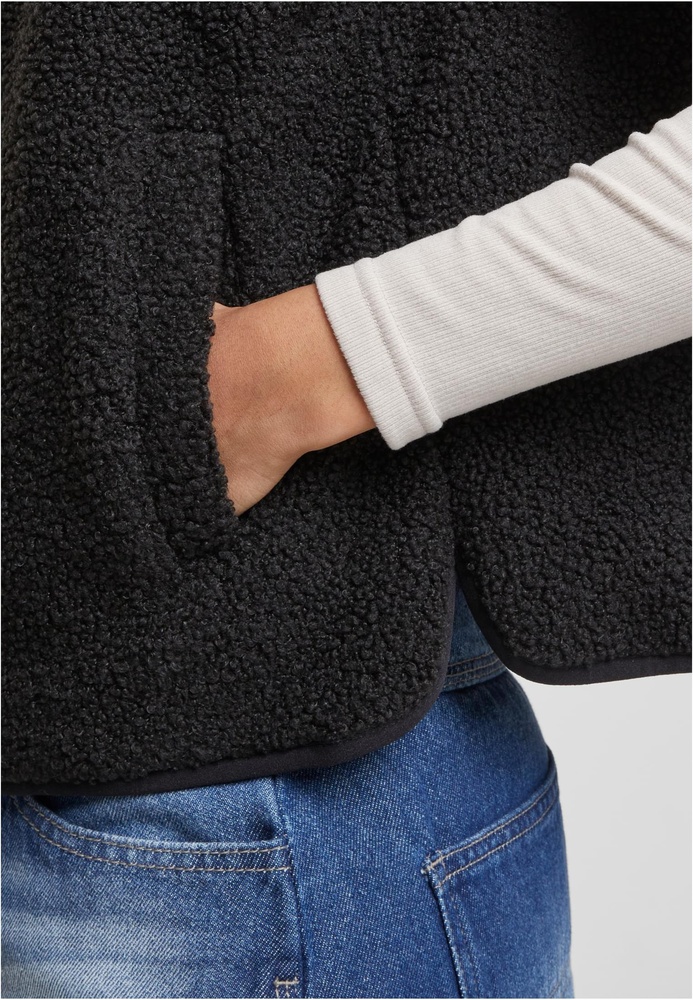 UrbanClassicsDamenVestLadiesButtonedTeddyTB8011