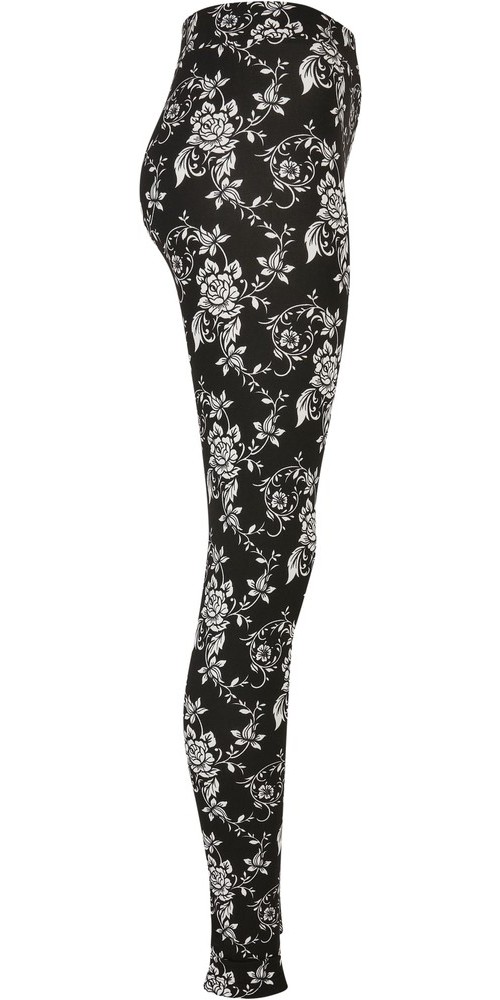 UrbanClassicsDamenLadiesSoftAopLeggingsBlackrose-3XL