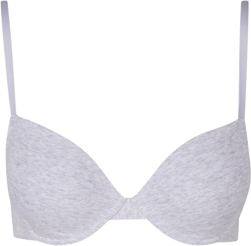 UrbanClassicsDamenBHmitBgelLadiesBasicCottonBra2-PackTB7652ABlackHeathergrey-70A