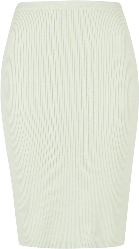 UrbanClassicsDamenRockLadiesRibKnitMidiSkirtLightmint-3XL
