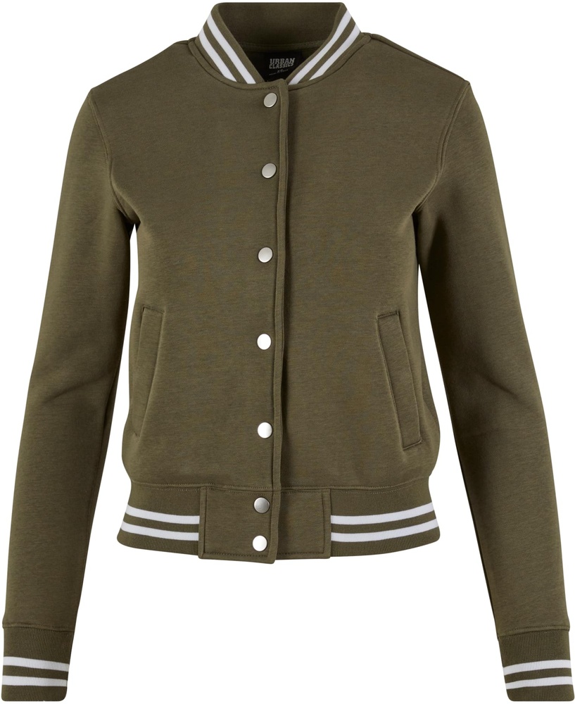 UrbanClassicsDamenLadiesCollegeSweatJacketTB1990OliveOlive-3XL