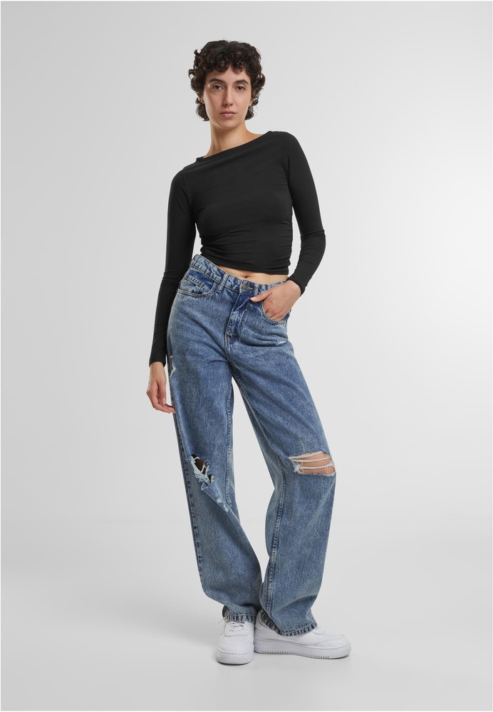 UrbanClassicsDamenLadiesRuffledSuperSlimLongsleeveTB7088