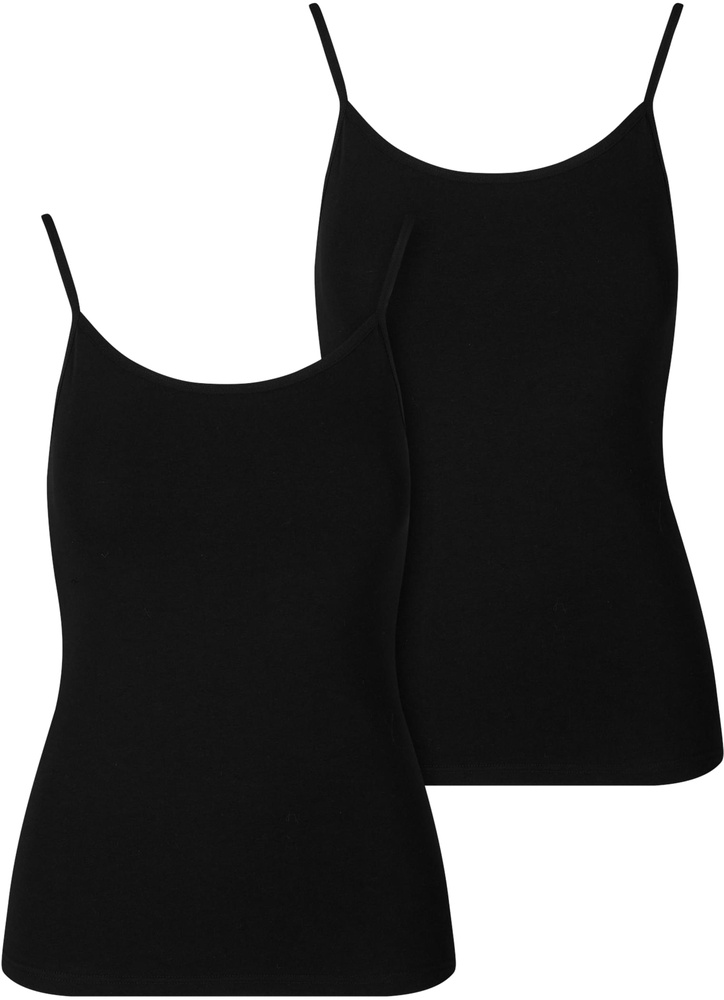 UrbanClassicsDamenLadiesBasicTankTopCotton2-PackTB7673ABlackBlack-L