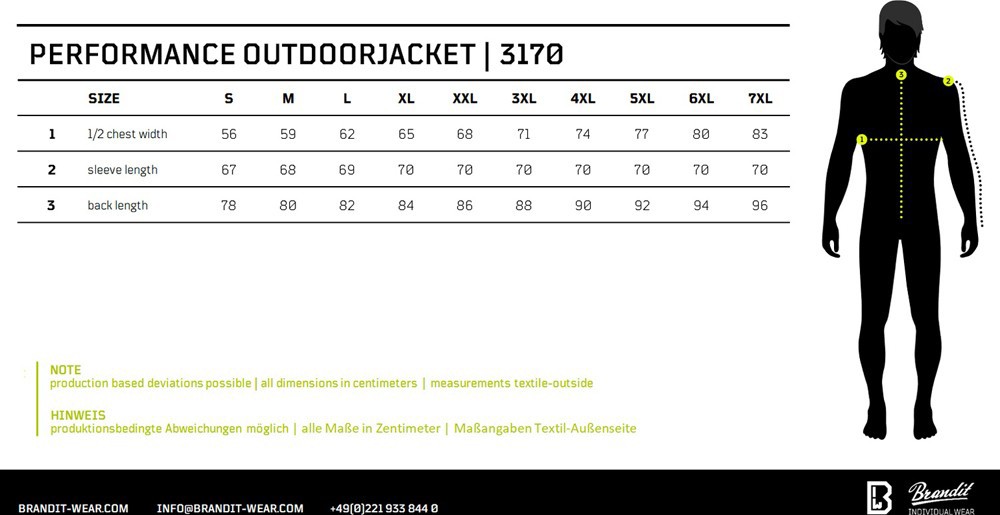BranditMenJackePerformanceOutdoorjacketBlack-S