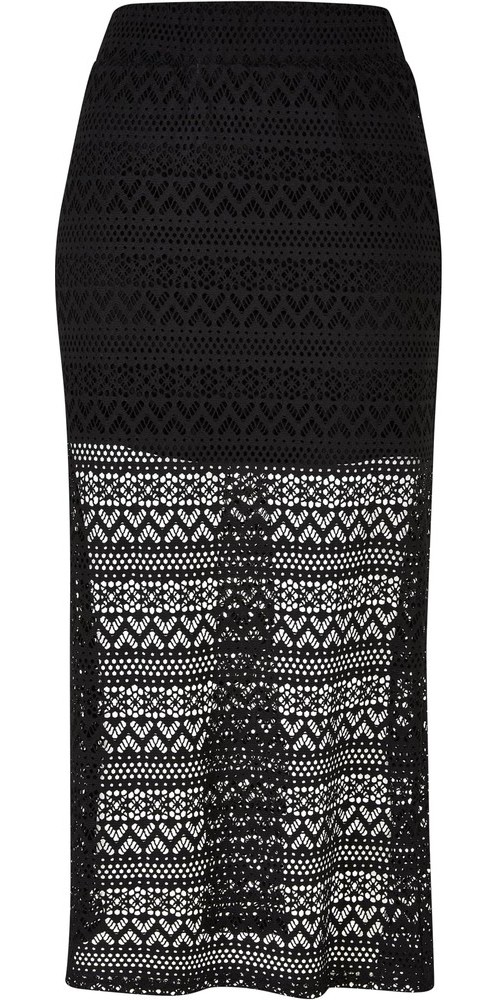 UrbanClassicsDamenLadiesStretchCrochetLaceMidiSkirt