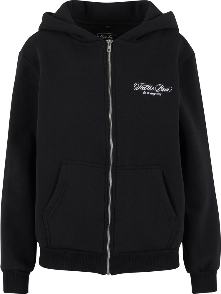 MisterTeeDamenFeelThePainLadiesFluffyZipHoodyMST235