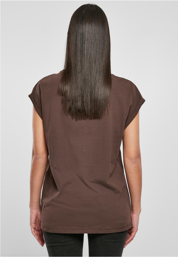 UrbanClassicsDamenT-ShirtLadiesOrganicExtendedShoulderTeeBrown-3XL