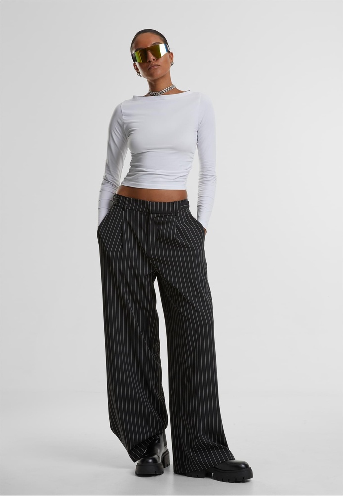 UrbanClassicsDamenLadiesRuffledSuperSlimLongsleeveTB7088White-3XL