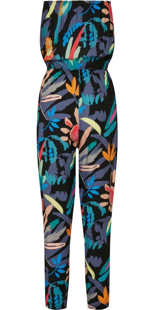 UrbanClassicsDamenLadiesViscoseBandeauJumpsuitBlackfruity-3XL