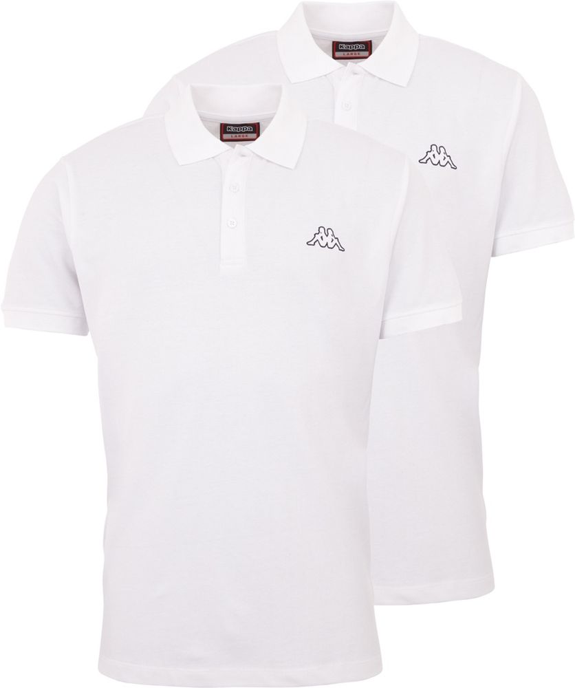 KappaHerrenPoloshirtVenistMen2erPack707468BrightWhite-XS