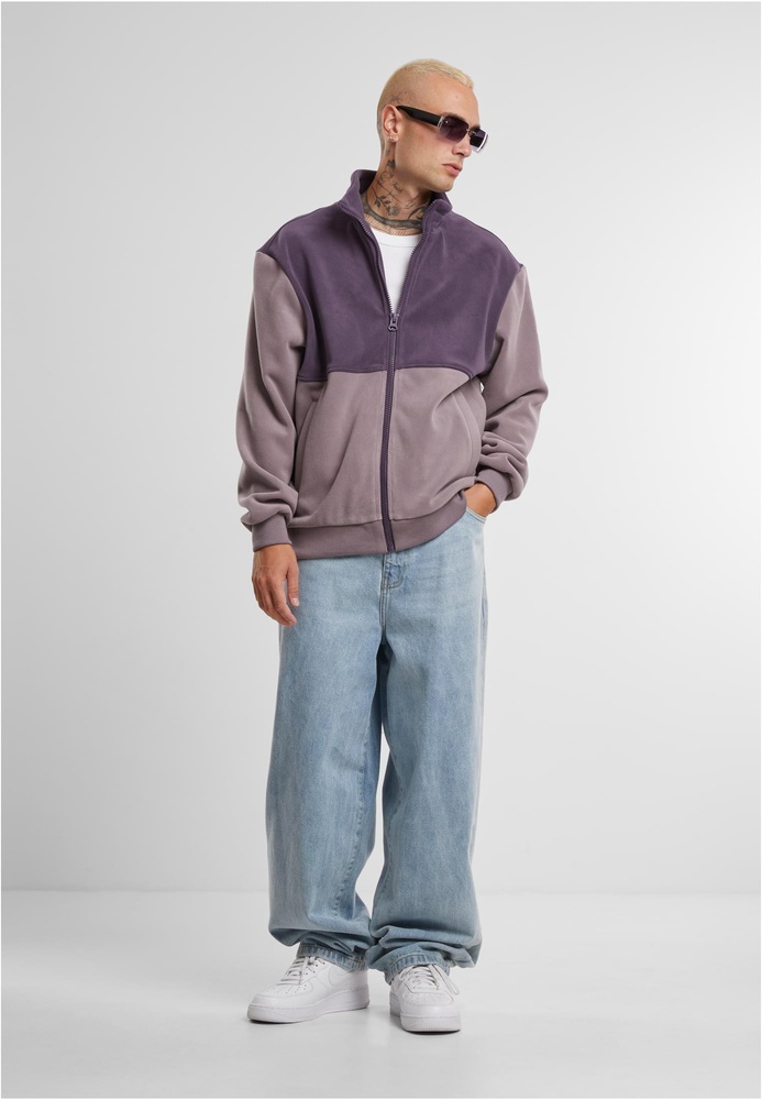 UrbanClassicsColourBlockPolarFleeceJacketTB7016PurplenightFadedpurple-3XL