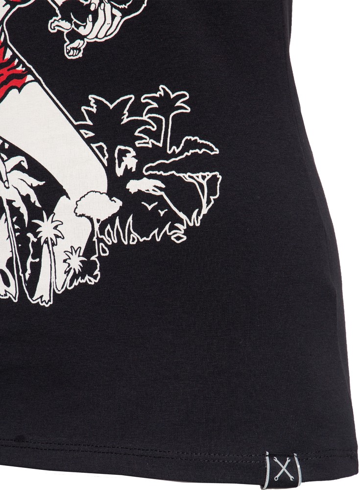 QueenKerosinT-ShirtimVintageLookQK5195357121Schwarz-L