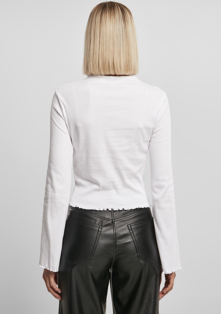 UrbanClassicsDamenLadiesRibTurtelneckLongsleeveWhite-3XL