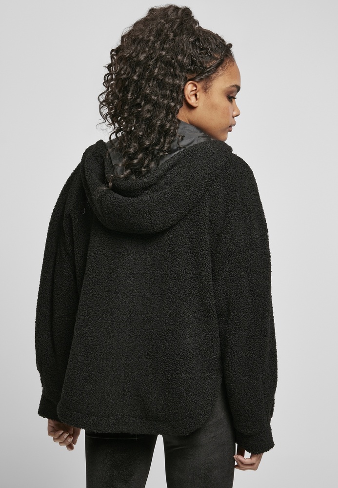 UrbanClassicsDamenJackeLadiesShortSherpaJacketBlack