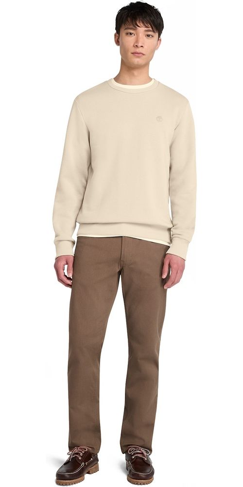 TimberlandPulloverSweatshirtOysterRiverChestLogoBrushbackCrewNeckTB0A2AM6