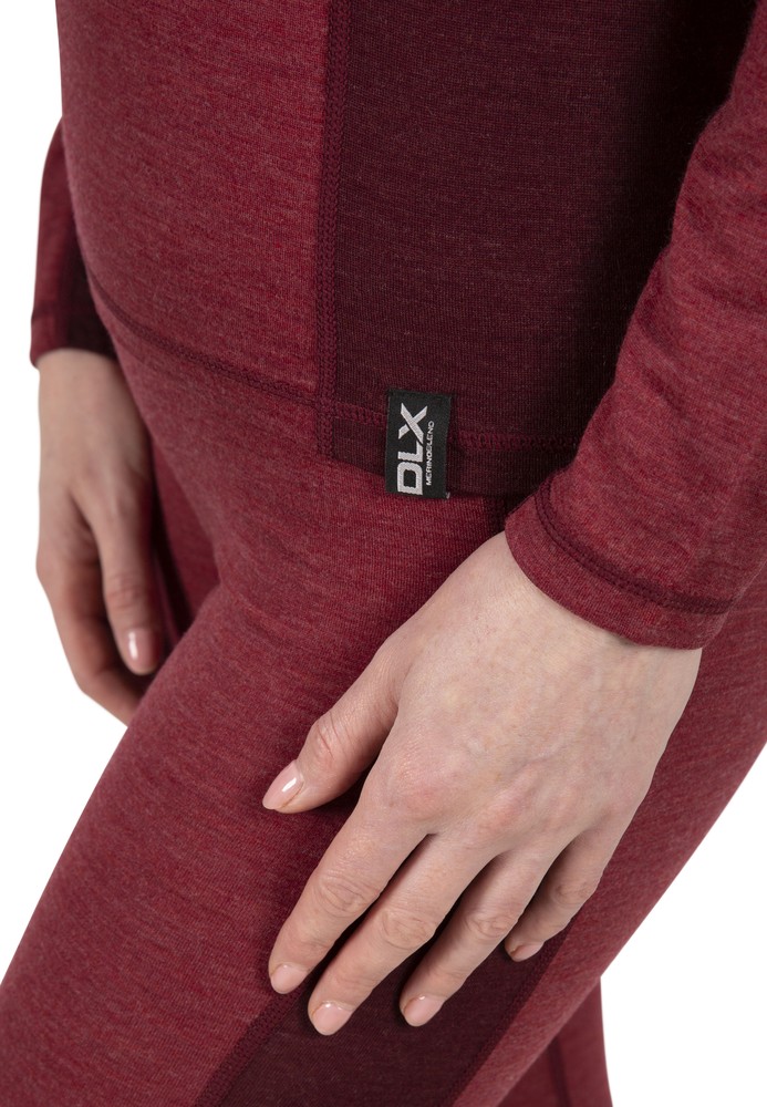 DLXDamenFunktionsunterwscheGretal-FemaleBaseLayerTopDarkHibiscusMarl