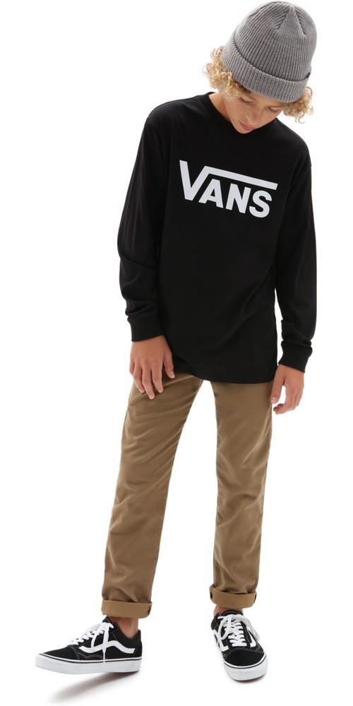 VansJungenKidsT-ShirtByVansClassicLsBoysBlackWhite